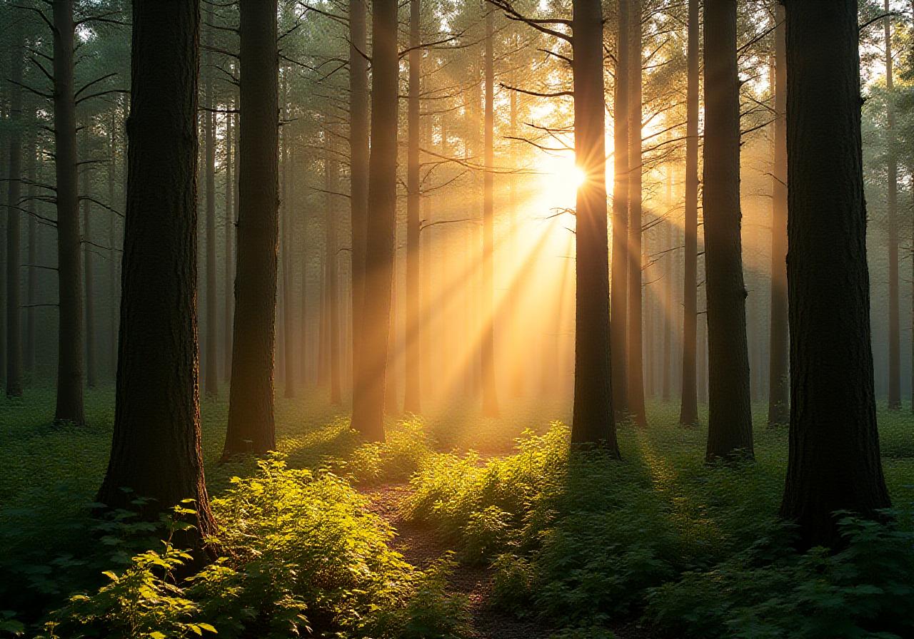 Bosco sostenibile gestito per biomassa